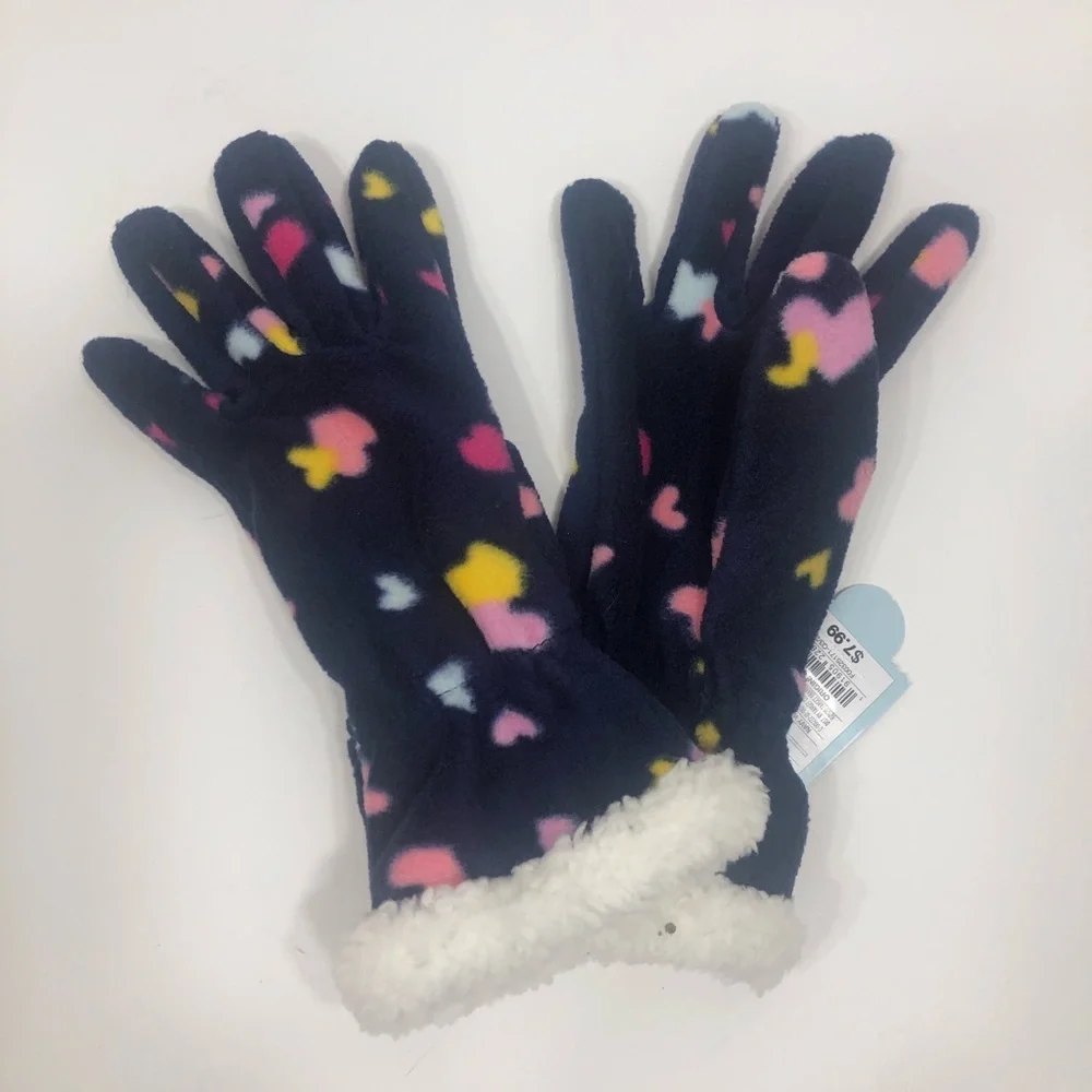 “Hearts” warm gloves M